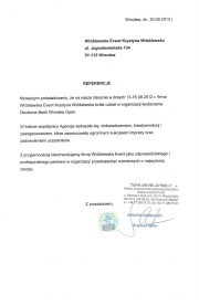 Referencje od firmy TOYA GOLF